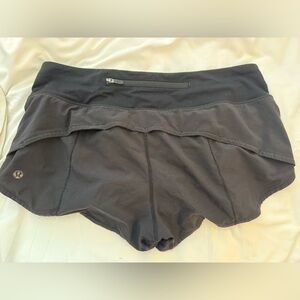 Black Athletic Skort with Zipper Pocket